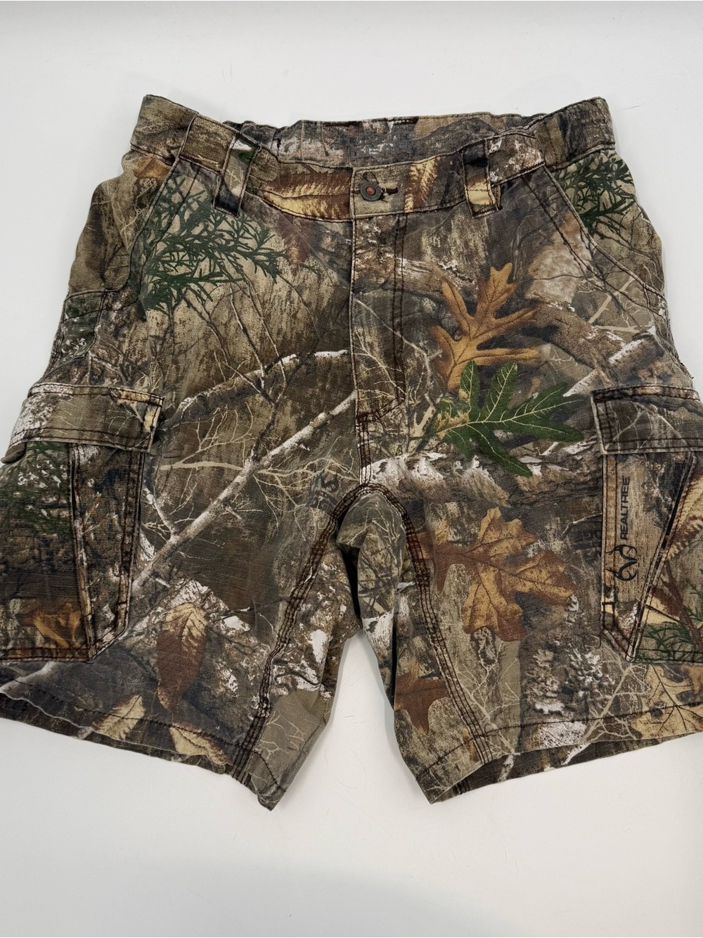 Realtree Camo Cargo Shorts in Green and Brown